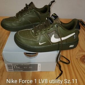 Nike Olive Green Sneakers with White Details